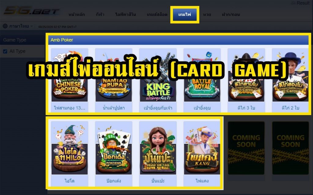 เกมไพ่ออนไลน์ cards game online